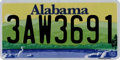 AL license plate 3AW3691