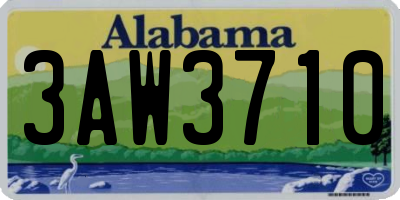AL license plate 3AW3710