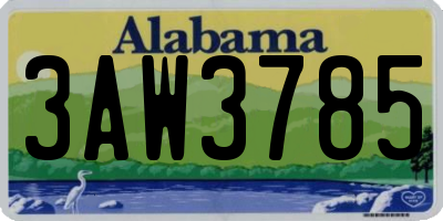 AL license plate 3AW3785