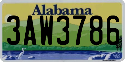 AL license plate 3AW3786