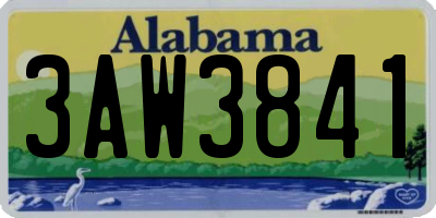 AL license plate 3AW3841