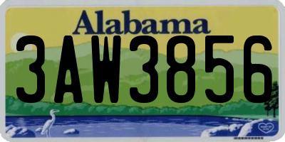 AL license plate 3AW3856