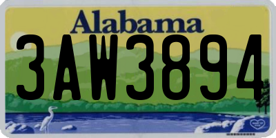 AL license plate 3AW3894