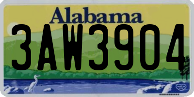 AL license plate 3AW3904