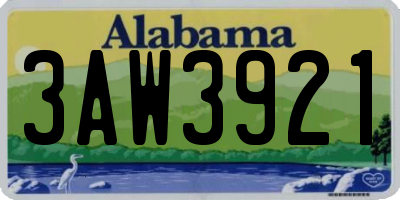 AL license plate 3AW3921