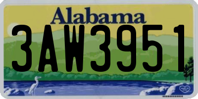 AL license plate 3AW3951