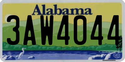 AL license plate 3AW4044
