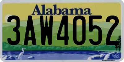 AL license plate 3AW4052