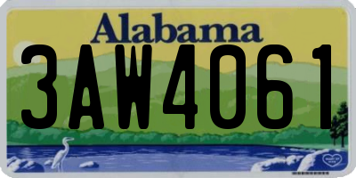 AL license plate 3AW4061
