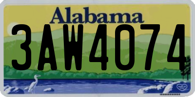 AL license plate 3AW4074
