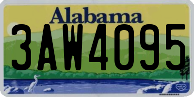 AL license plate 3AW4095
