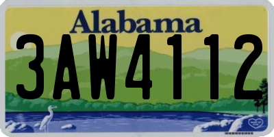 AL license plate 3AW4112