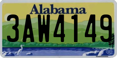 AL license plate 3AW4149