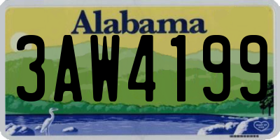 AL license plate 3AW4199