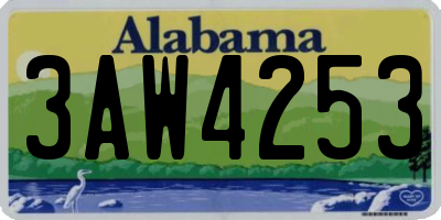 AL license plate 3AW4253