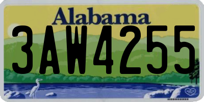 AL license plate 3AW4255