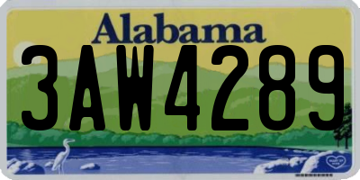 AL license plate 3AW4289