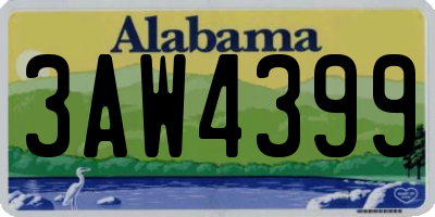 AL license plate 3AW4399