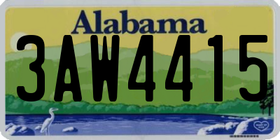AL license plate 3AW4415