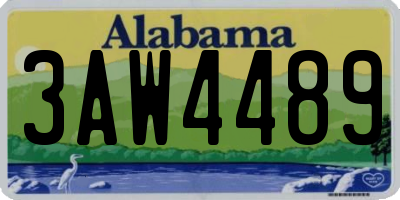 AL license plate 3AW4489