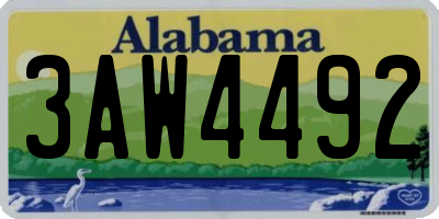 AL license plate 3AW4492