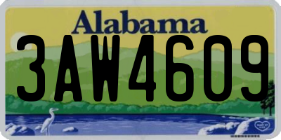 AL license plate 3AW4609