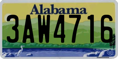 AL license plate 3AW4716