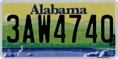 AL license plate 3AW4740