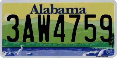 AL license plate 3AW4759