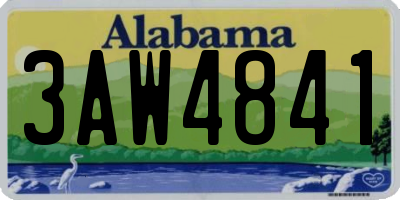 AL license plate 3AW4841