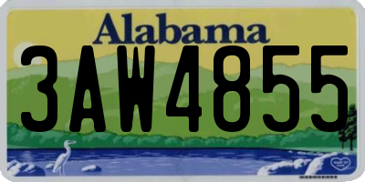 AL license plate 3AW4855