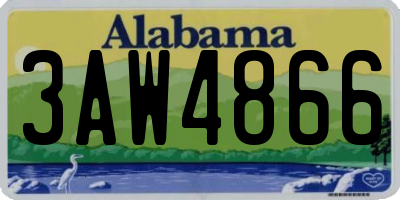 AL license plate 3AW4866