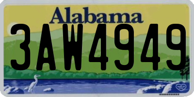 AL license plate 3AW4949