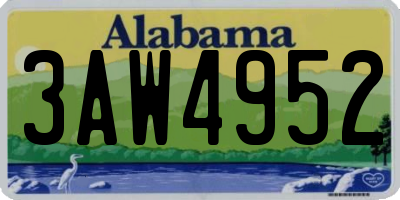 AL license plate 3AW4952