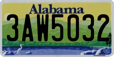AL license plate 3AW5032
