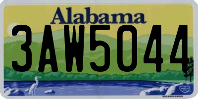 AL license plate 3AW5044