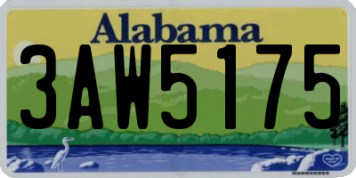 AL license plate 3AW5175