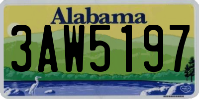 AL license plate 3AW5197