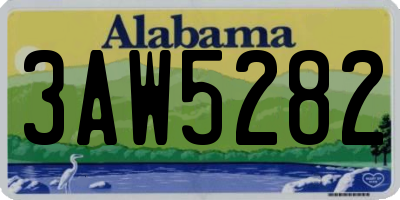 AL license plate 3AW5282