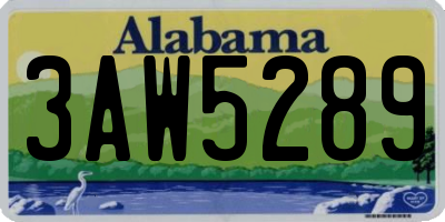 AL license plate 3AW5289