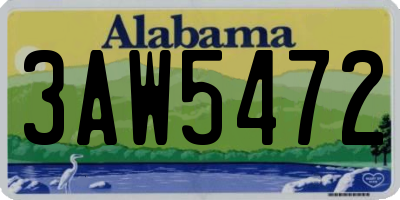 AL license plate 3AW5472