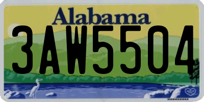 AL license plate 3AW5504