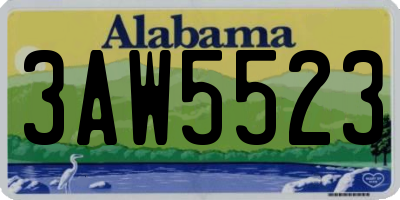 AL license plate 3AW5523