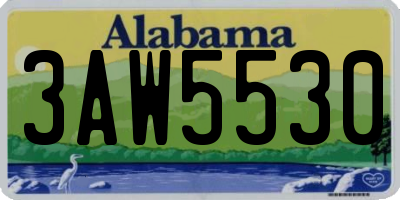 AL license plate 3AW5530