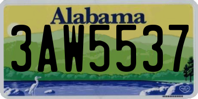 AL license plate 3AW5537