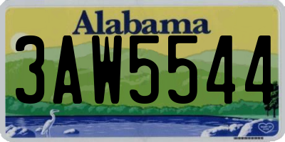 AL license plate 3AW5544