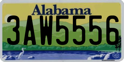 AL license plate 3AW5556