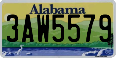 AL license plate 3AW5579