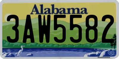 AL license plate 3AW5582