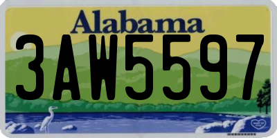 AL license plate 3AW5597